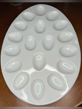 Threshold porcelain deviled egg tray from Target 18 count